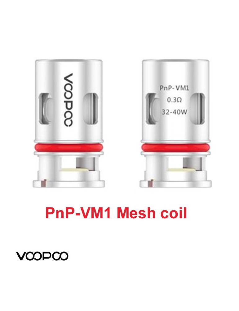 VooPoo VINCI PNP-VM1 coil 0,3 ohm/32-40W (1 pz) per serie Vinci e Drag