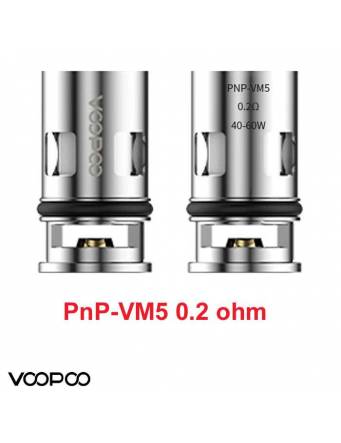 VooPoo PNP-VM5 coil 0,2/40-60W ohm (1 pz) per serie Vinci e Drag