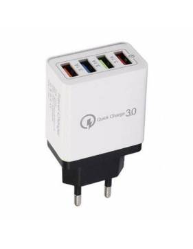 Adattatore di rete 4 USB X 3.1A – caricabatteria rapido (NERO) lp