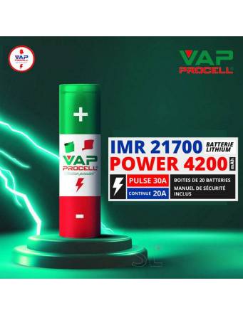 Vap Procell 21700 batteria al Litio 4200mah/30A (1 pz)