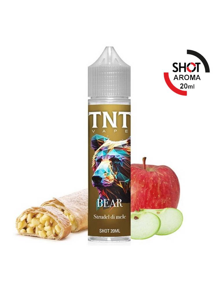 TNT Vape ANIMALS – BEAR 20ml aroma Scomposto Cream (Strudel di Mele)
