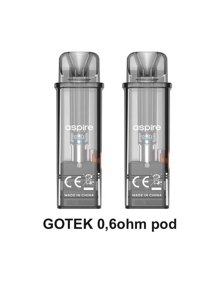 Aspire GOTEK pod di ricambio 4,5ml (2 pz, con coil integrata da 0,6) RDTL