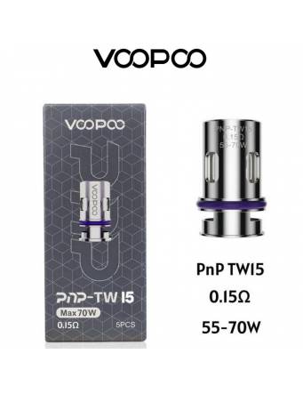 VooPoo PNP-TW15 coil 0,15ohm/55-70W (1 pz) DTL, per UFORCE-L e serie PNP pod/tank lp